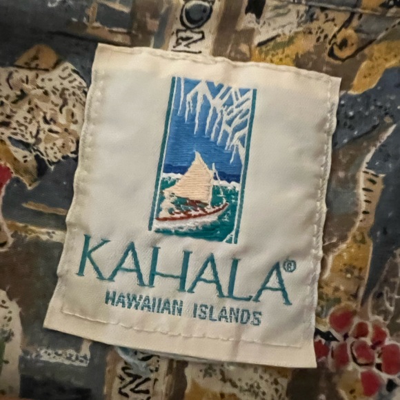 Kahala Vintage Men’s Printed Hawaiian Aloha Shirt. Made in Hawaii - Picture 7 of 8